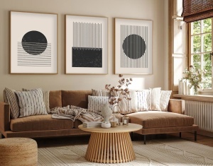 Tablou, 3 bucati Huhu212 Multicolor 50x70 cm - Img 2