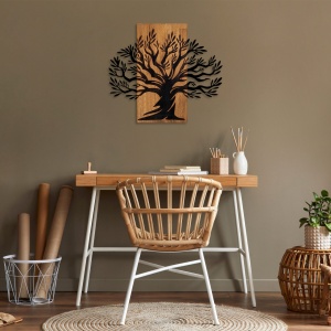 Tablou din lemn si metal Monumental Nuc 58x67 cm - Img 1