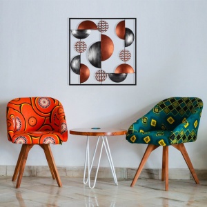 Tablou metalic Aurora Multicolor 55x55 cm - Img 3