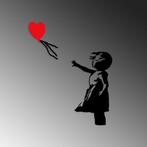 Tablou metalic Banksy Negru 105x85 cm - Img 5