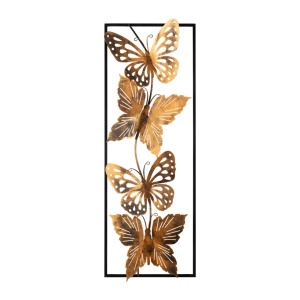 Tablou metalic Butterfly Multicolor 90x32 cm - Img 4