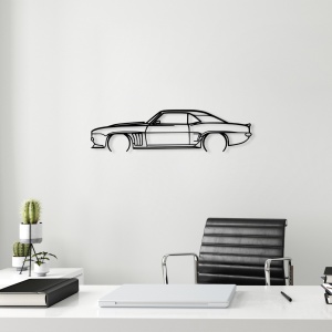 Tablou metalic Chevrolet Negru 70x18 cm - Img 3
