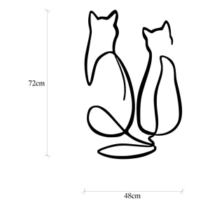 Tablou metalic Couple Negru 72x0.15x48 cm - Img 6
