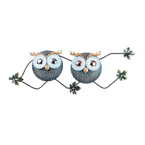 Tablou metalic Owl Multicolor 77x28 cm - Img 2