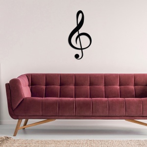 Tablou metalic Treble Negru 28x59 cm - Img 4
