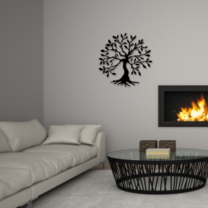 Tablou metalic Tree Negru 60x60 cm - Img 3