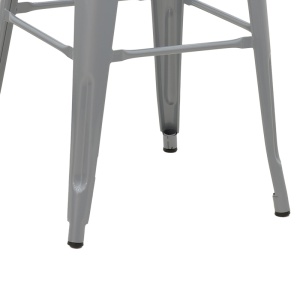 Taburet de bar pentru exterior, Model Utopia, culoare gri mat, Polipropilena, 42x42x97 cm - Img 7