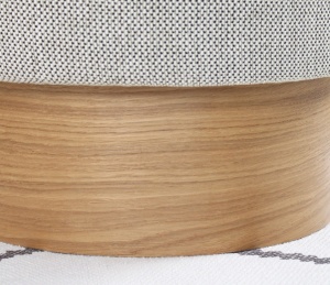 Taburet puf Barren Gri 47x66 cm - Img 5