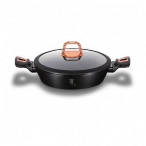 Tigaie cu capac, 28 cm, negru Rose Collection - Img 1