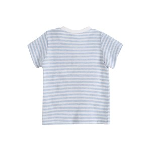 Tricou bebe in dungi cu maneca scurta Newness - Img 2