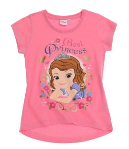Tricou roz cu maneca scurta Sofia - Img 1
