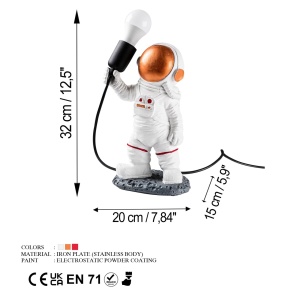 Veioză Astronaut Multicolor 20x32x15 cm - Img 9