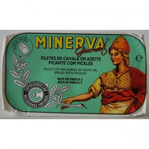 Minerva Mackerel Fillets in Spicy Olive Oil with Pickles 120g - Img 4