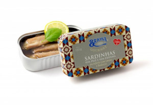 Briosa Sardinhas Sem Pele e Sem Espinhas em Azeite com Limão e Basilico 120g