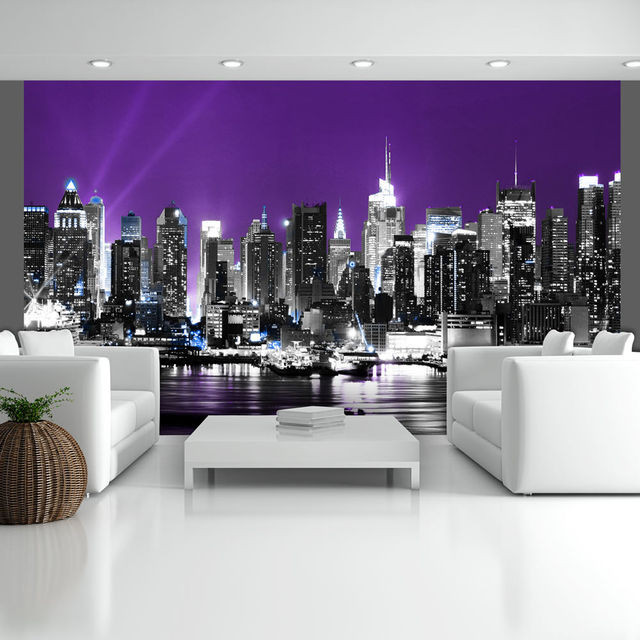 Fototapet - Purple sky over NYC