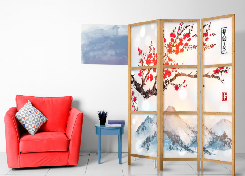 Paravan japonez - Japanese Style: Fuji Mountain [Room Dividers]