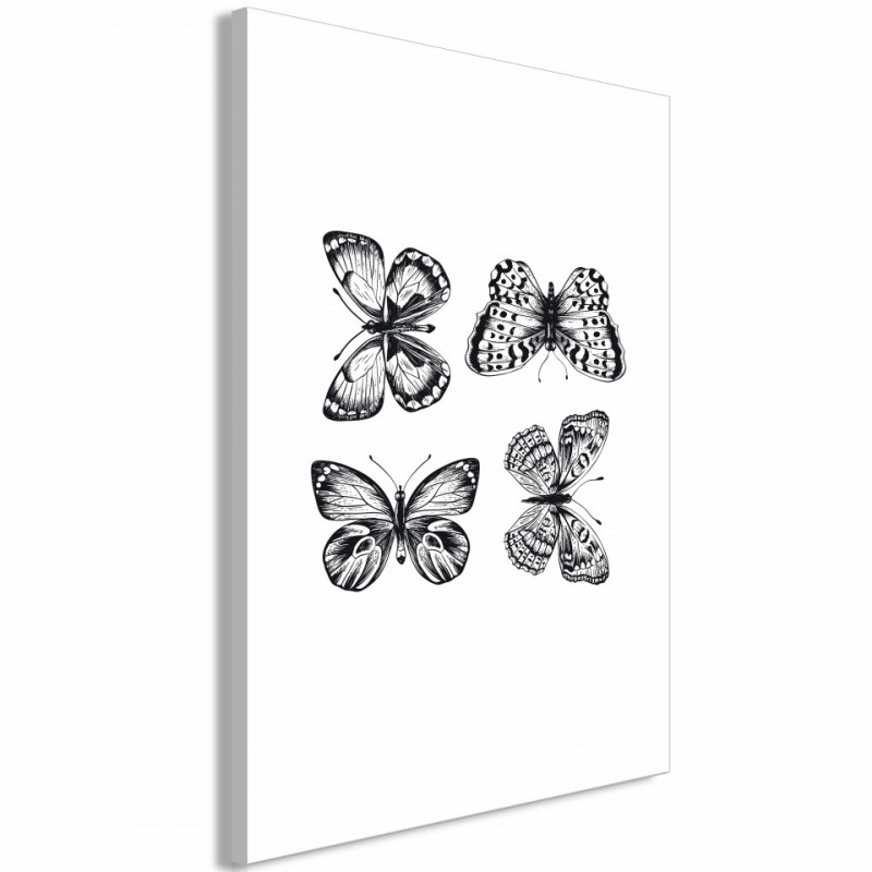 Tablou - Four Butterflies (1 Part) Vertical