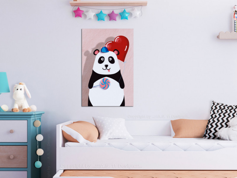 Tablou - Panda with a Balloon (1 Part) Vertical
