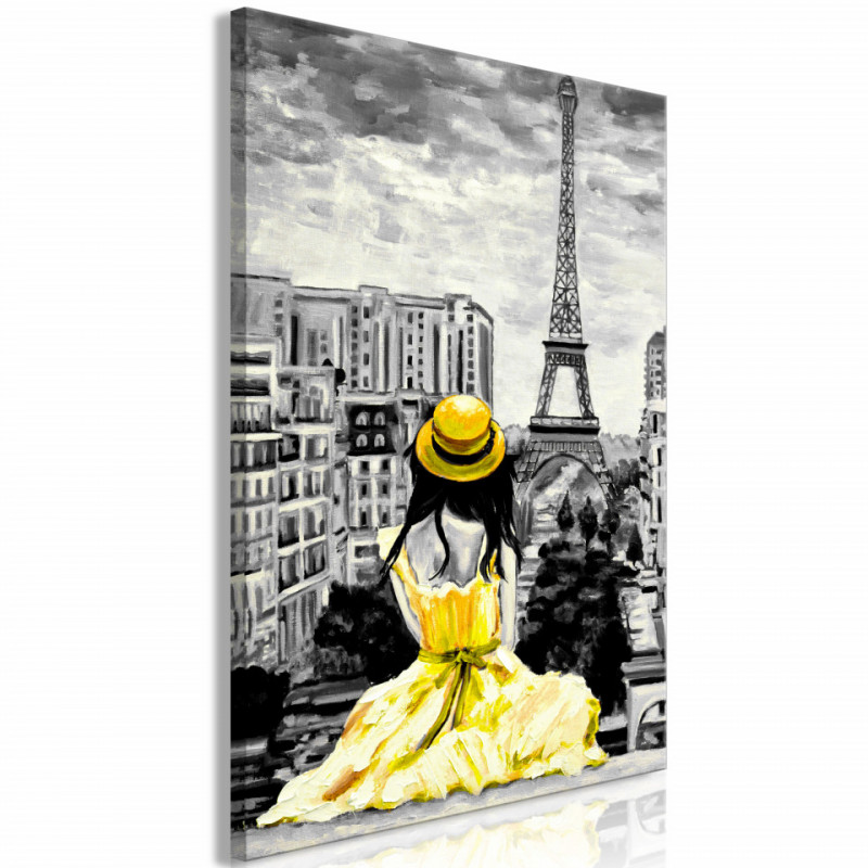 Tablou - Paris Colour (1 Part) Vertical Yellow