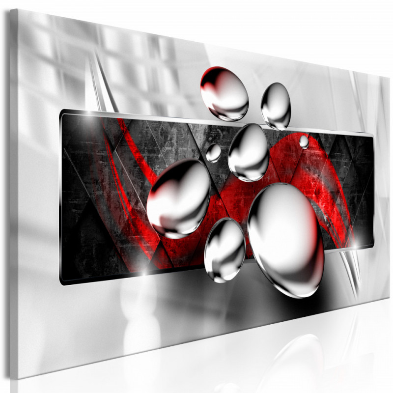 Tablou - Shiny Stones (1 Part) Narrow Red