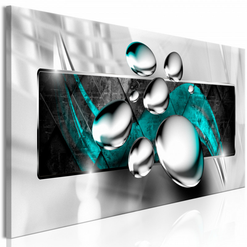 Tablou - Shiny Stones (1 Part) Narrow Turquoise
