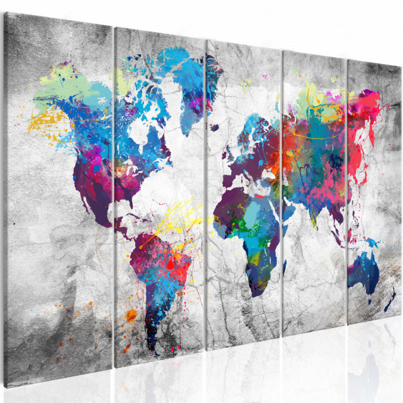 Tablou - World Map: Spilt Paint