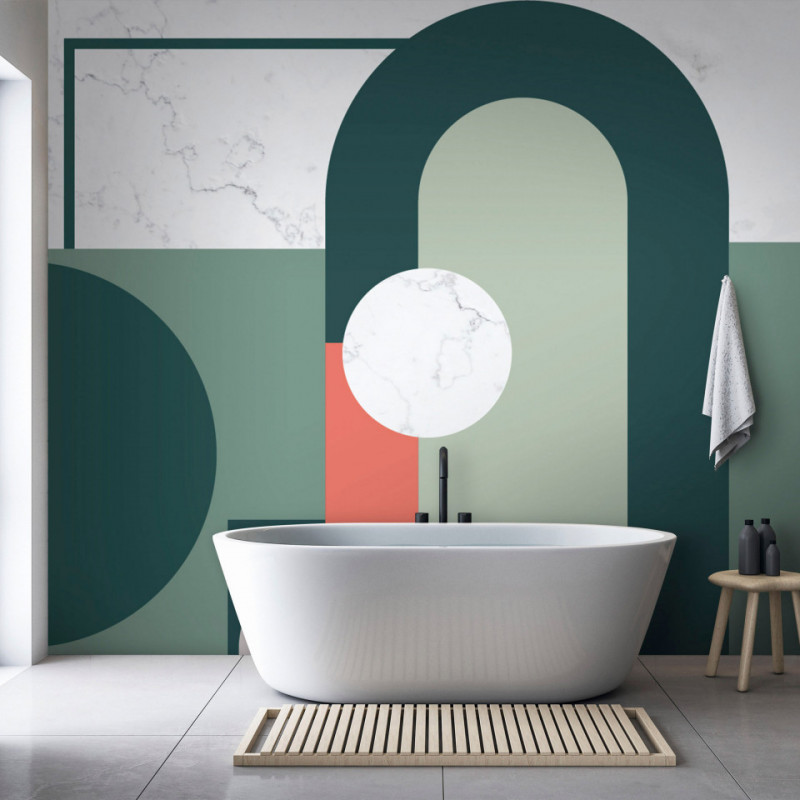 Fototapet - Model geometric cu motiv de marmură