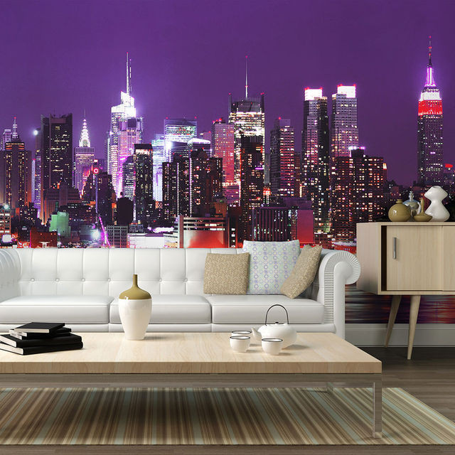 Fototapet - Rainbow city lights - New York