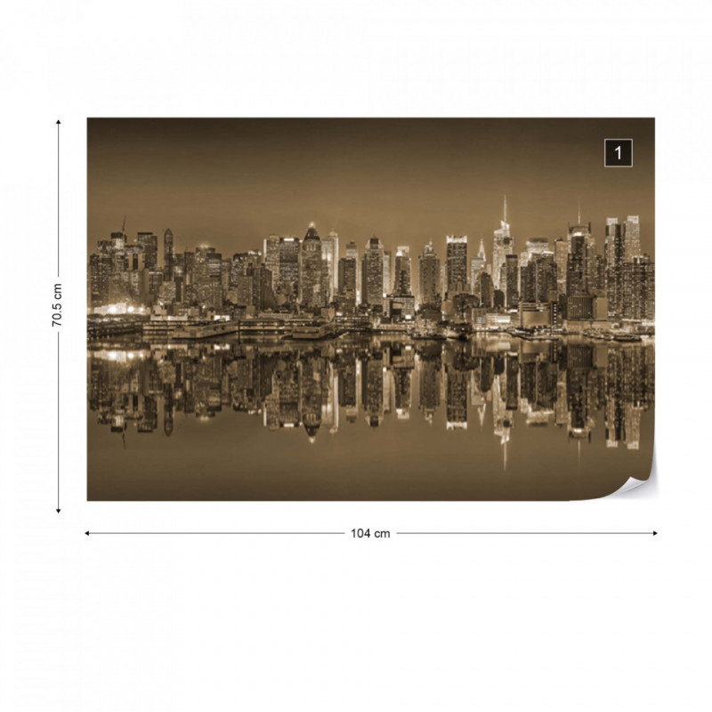 New York – Reflexie în Apă, Sepia - Img 1