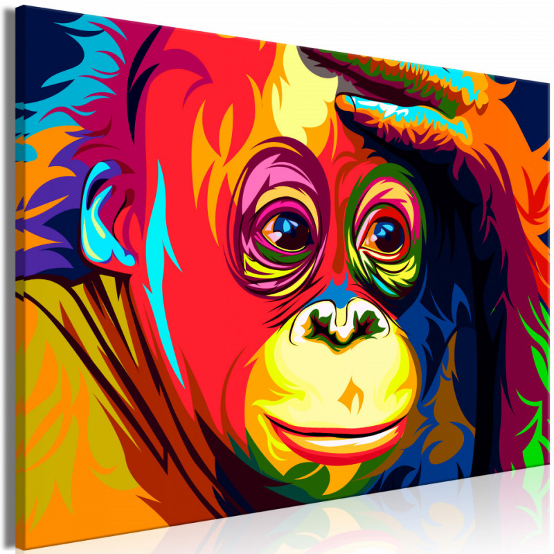 Tablou - Colourful Orangutan (1 Part) Wide