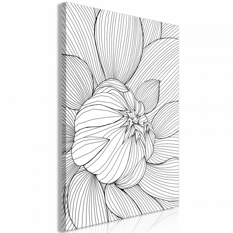 Tablou - Flower Line (1 Part) Vertical