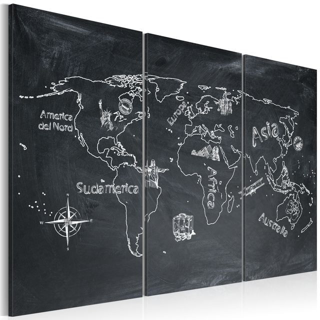 Tablou - Geography lesson (Italian language) - triptych