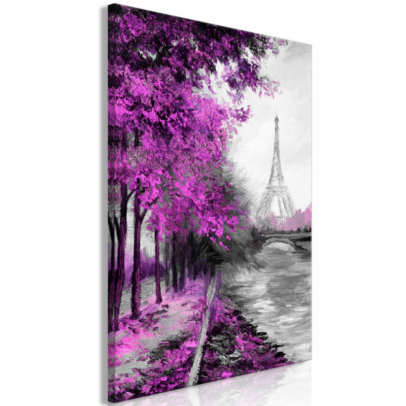 Tablou - Paris Channel (1 Part) Vertical Pink