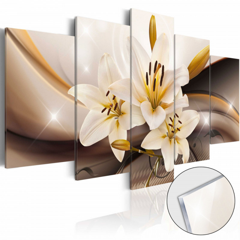 Tablou pe sticlă acrilică - Shiny Lily [Glass]