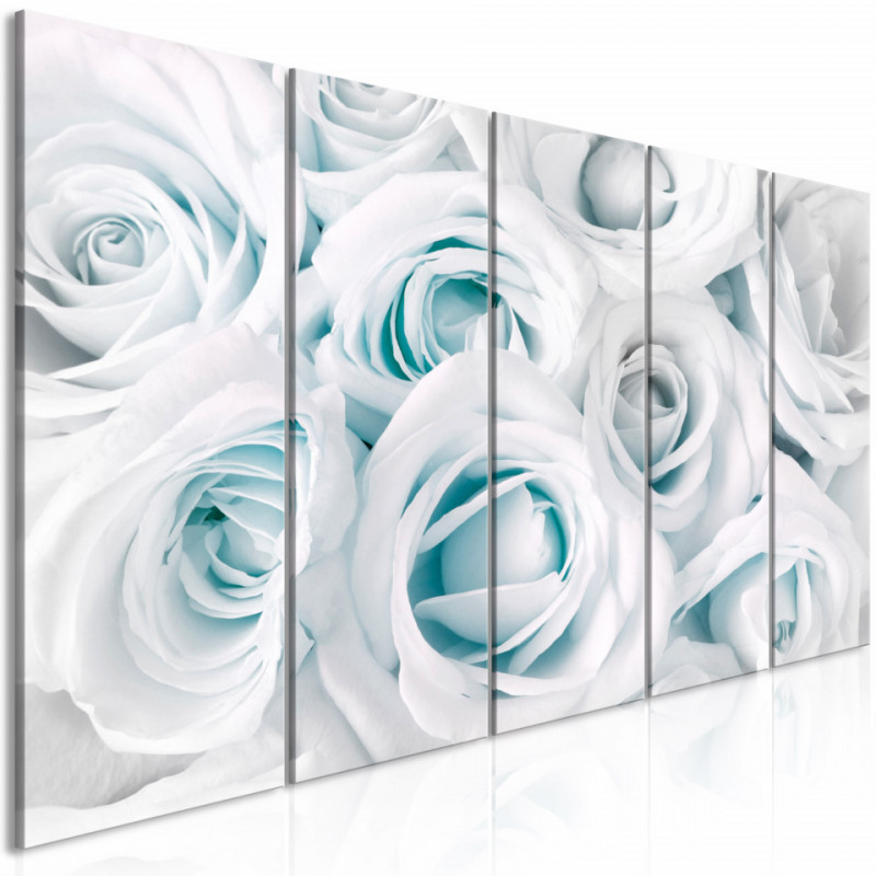 Tablou - Satin Rose (5 Parts) Narrow Turquoise