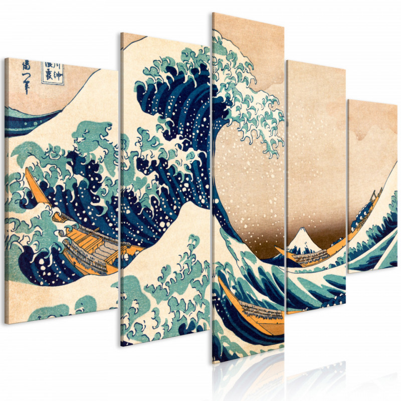 Tablou - The Great Wave off Kanagawa (5 Parts) Wide