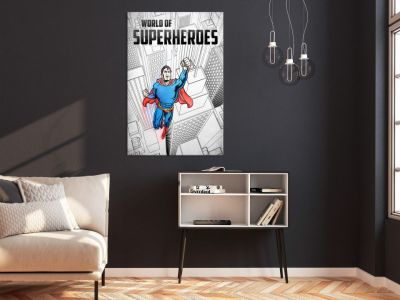Tablou - World of Superheroes (1 Part) Vertical