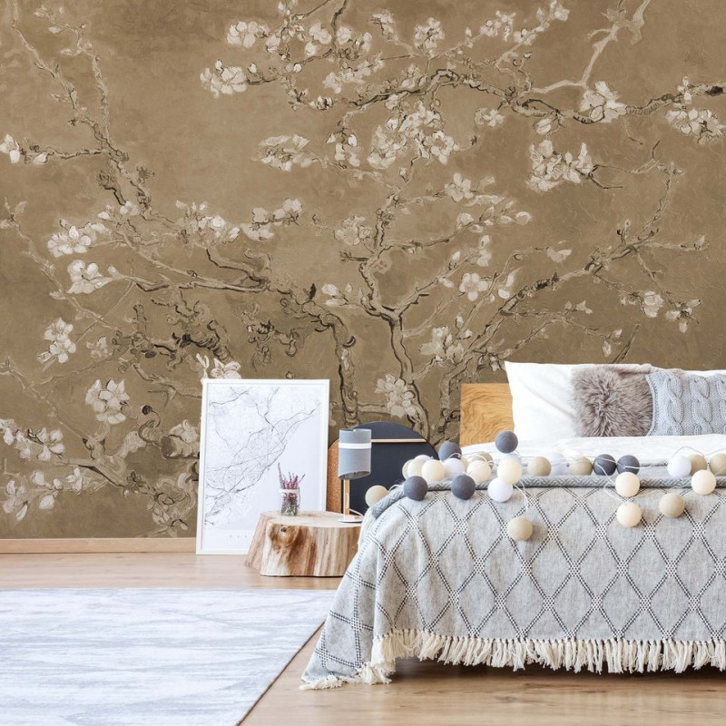 Van Gogh Blossoms in Sepia