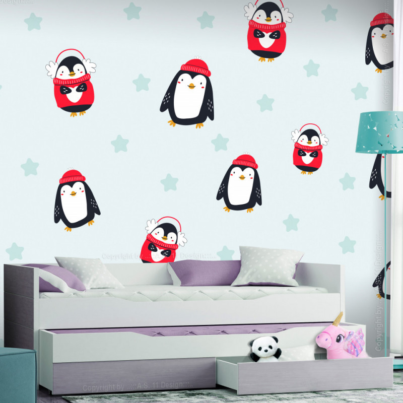 Fototapet - Brawling Penguins