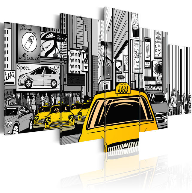 Tablou - Cartoon taxi