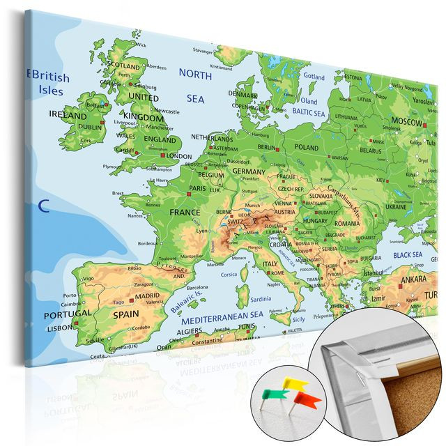 Tablou din plută - Europe [Cork Map]