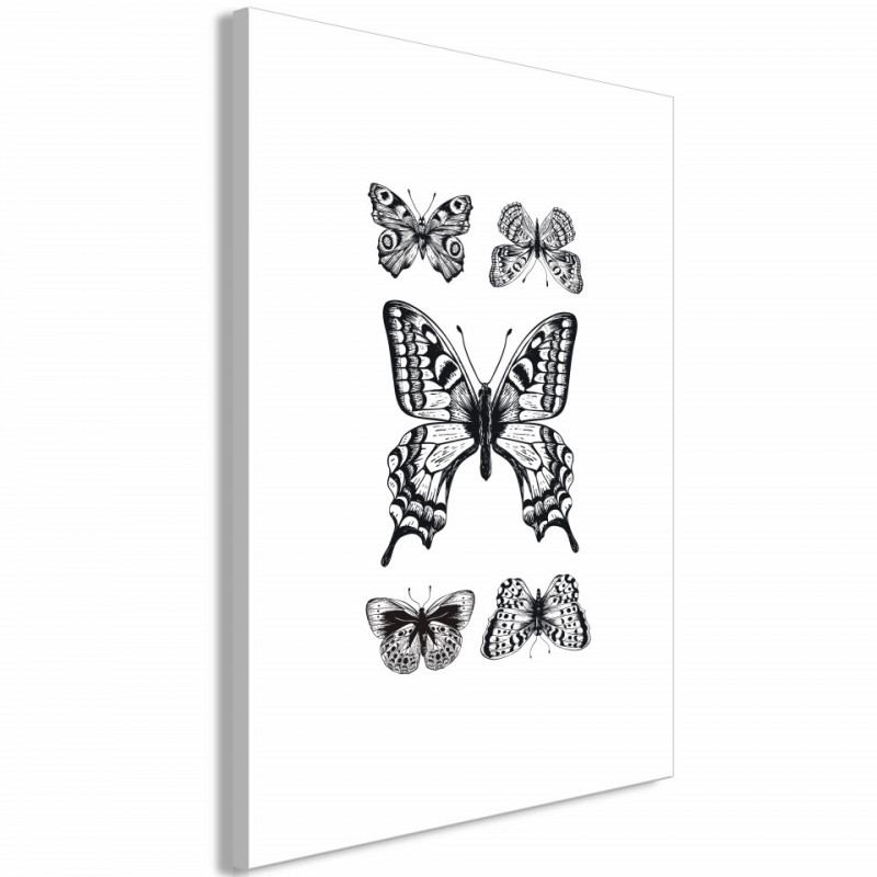 Tablou - Five Butterflies (1 Part) Vertical