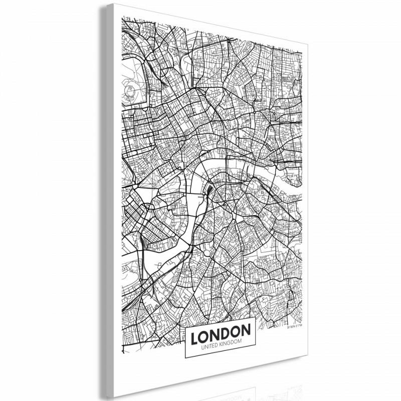 Tablou - Map of London (1 Part) Vertical