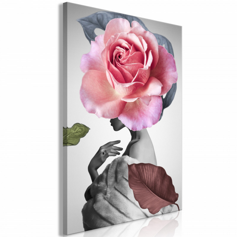 Tablou - Rose and Fur (1 Part) Vertical