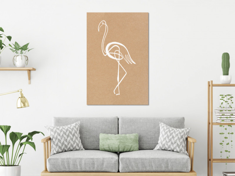 Tablou - White Flamingo (1 Part) Vertical