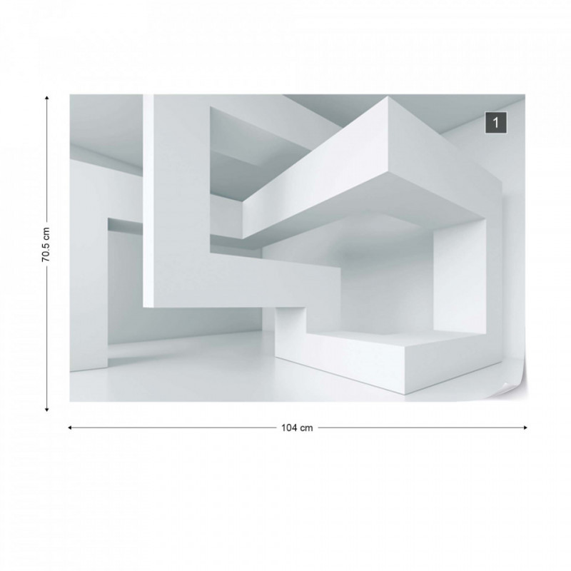 Fototapet - 3D Structura Moderna Geometrica - Img 1