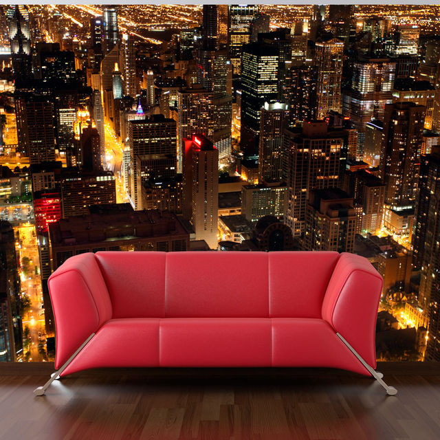 Fototapet - City by night - Chicago, USA