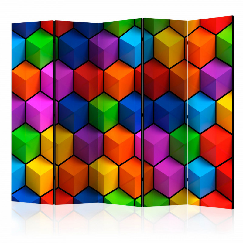 Paravan - Colorful Geometric Boxes II [Room Dividers]