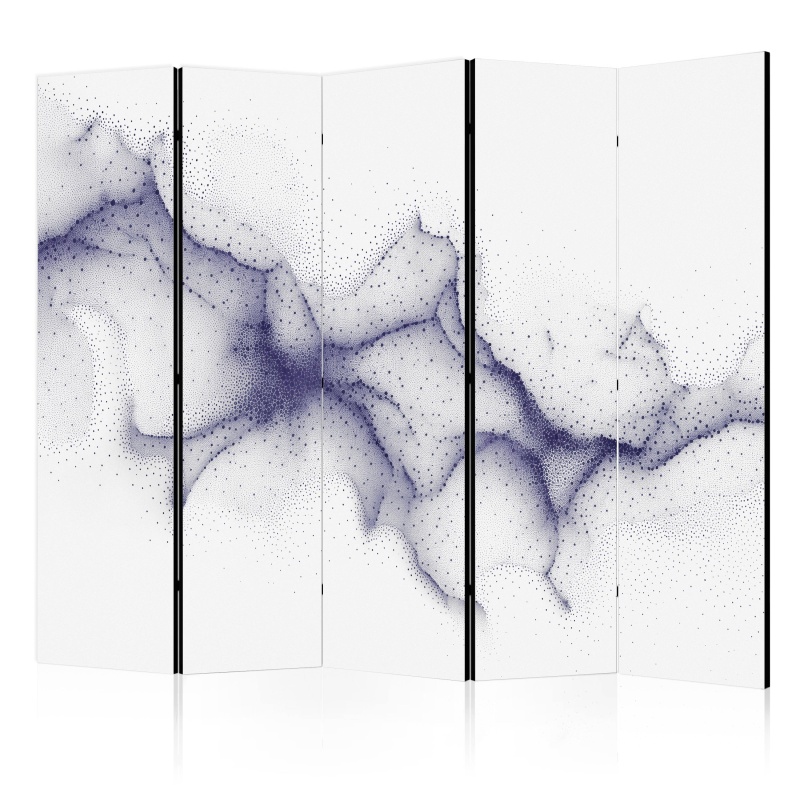 Paravan - Cosmic dots - subtle abstraction of navy blue dots on white background