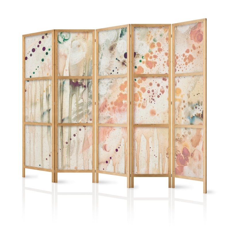 Paravan japonez - Coloured Dots - pastel spots creating an abstract composition